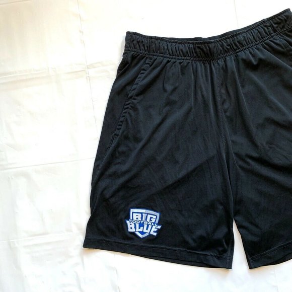 Nike Dri-Fit Athletic Shorts Mens Large Swoosh Elastic Waist Football Black - Picture 4 of 11